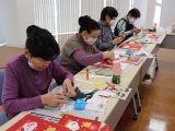 女性部大口支部「ちぎり絵」をつくりました